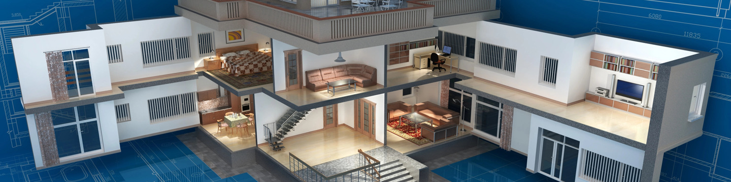 3dmodel_websim6 Modellino 3d di un'abitazione, in cui è possibile vedere tutti gli interni