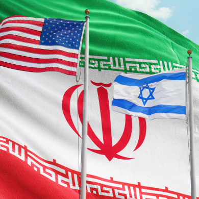 Bandiere Iran, USA, Israele