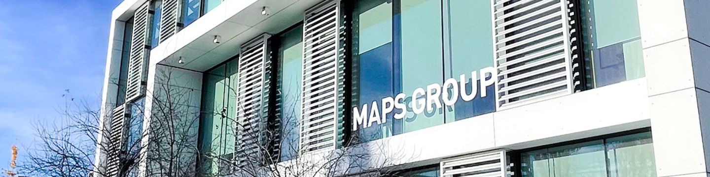 Sede di Maps Group, in evidenza il logo