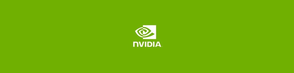 Logo bianco nvidia su sfondo verde