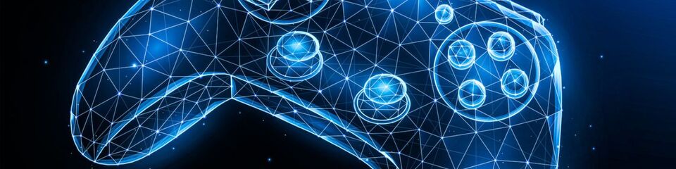Fasci di luce che si diramano, simboleggiando connessioni tech.