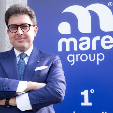 Antonio Maria Zinno, CEO di Mare Group, durante il debutto ufficiale in borsa.