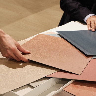 Selezione del prodotto Neodecortech più adatto in fase di scelta o campionatura.