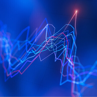 Grafico finanziario a linee che mostra un trend