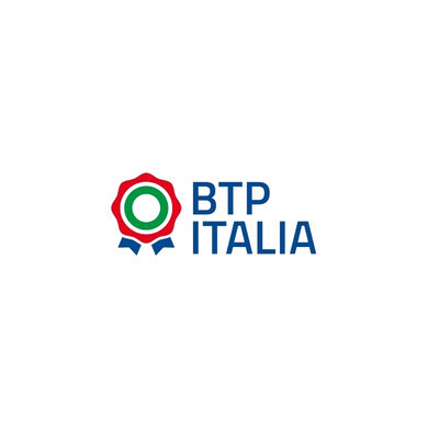 Logo BTP Italia bianco Logo BTP Italia bianco su sfondo neutro