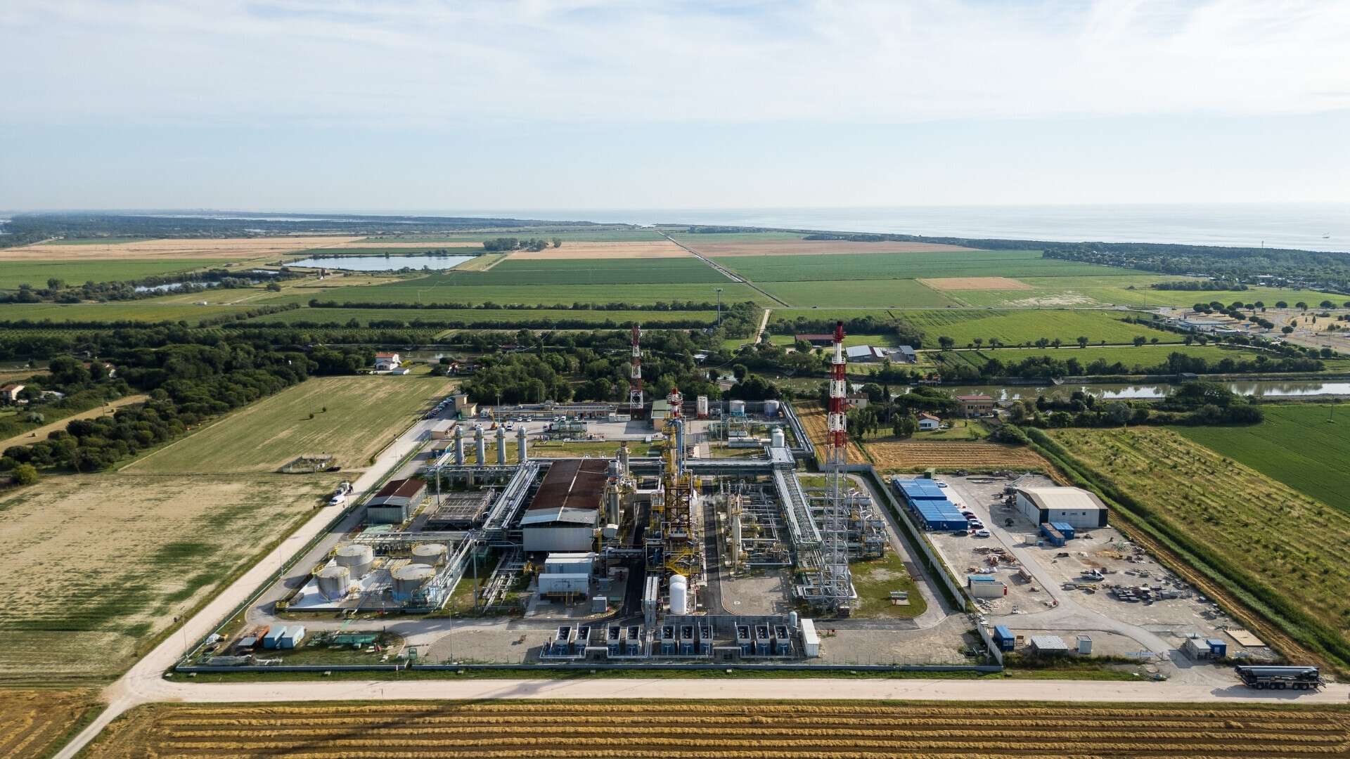 Vista aerea della sede a Casalborsetti