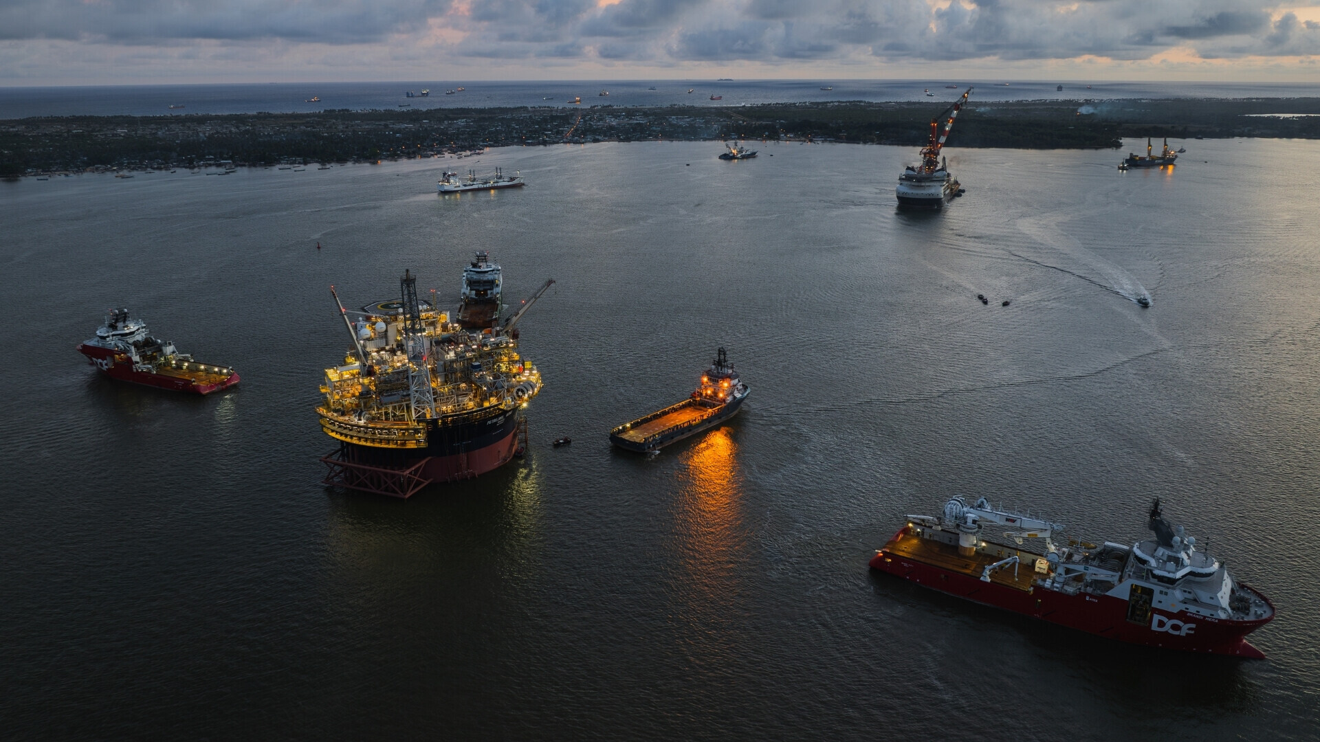 Belaine Eni Vista aerea di petroliere eni