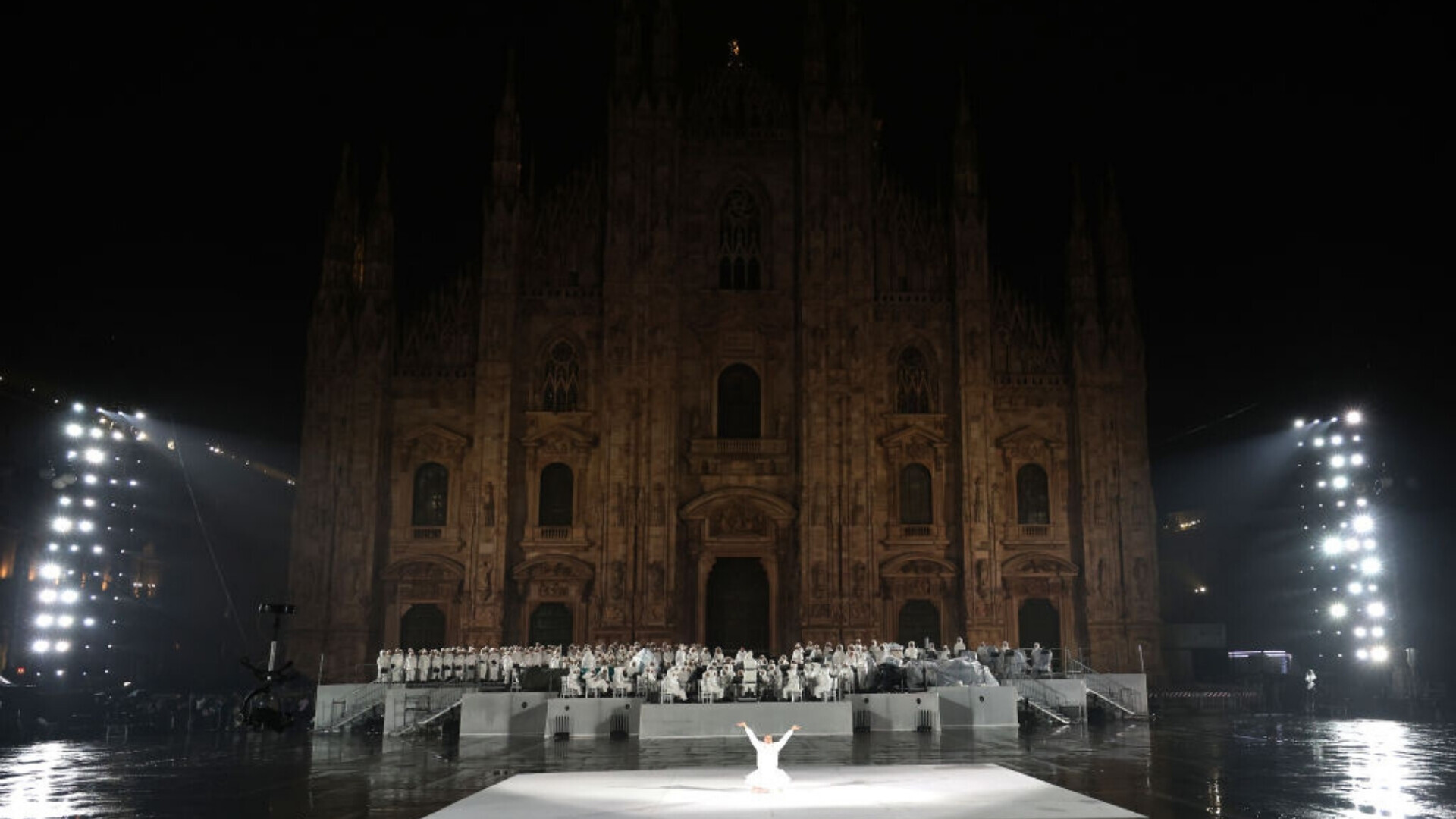 Milano, 24 settembre 2022. Vista generale della performance per il 70° anniversario di Moncler alla Milano Fashion Week Donna.