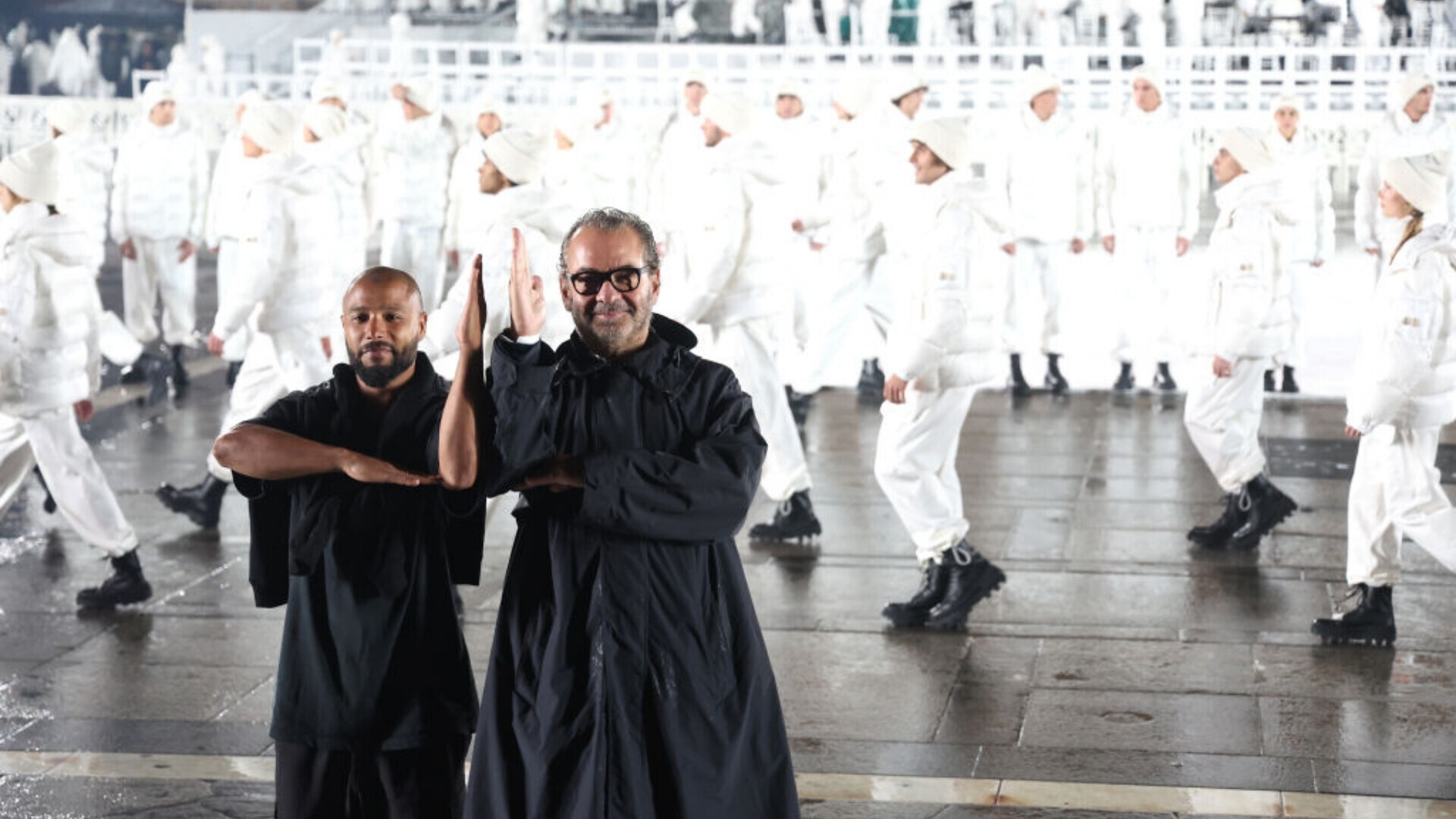 Moncler – Performance con ospiti speciali Milano, 24 settembre 2022. Sadeck Waff e Remo Ruffini partecipano alla performance del 70° anniversario di Moncler.