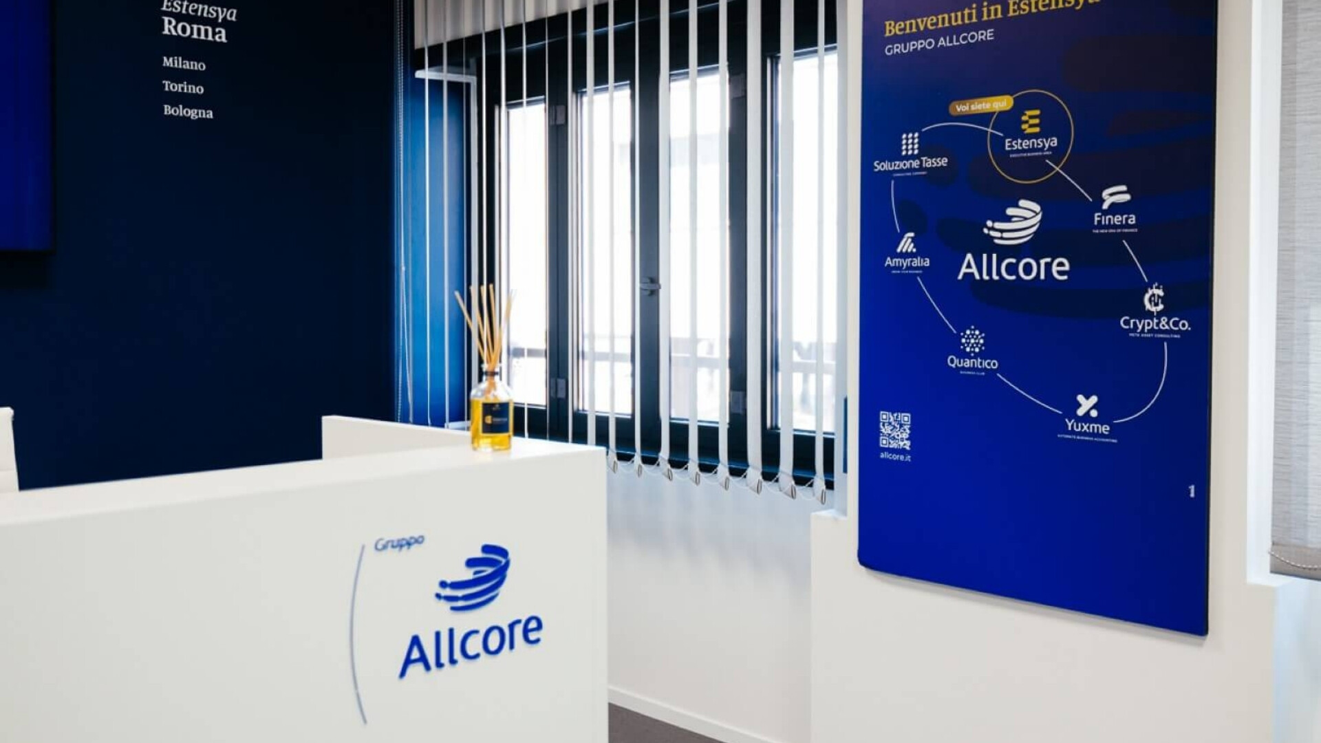 Vista interna sede Estensya, Allcore