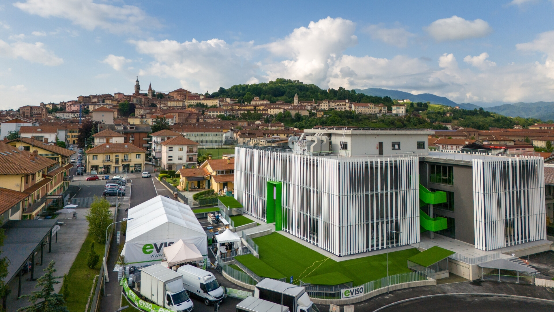Edificio esterno della sede eVISO situata a Saluzzo.