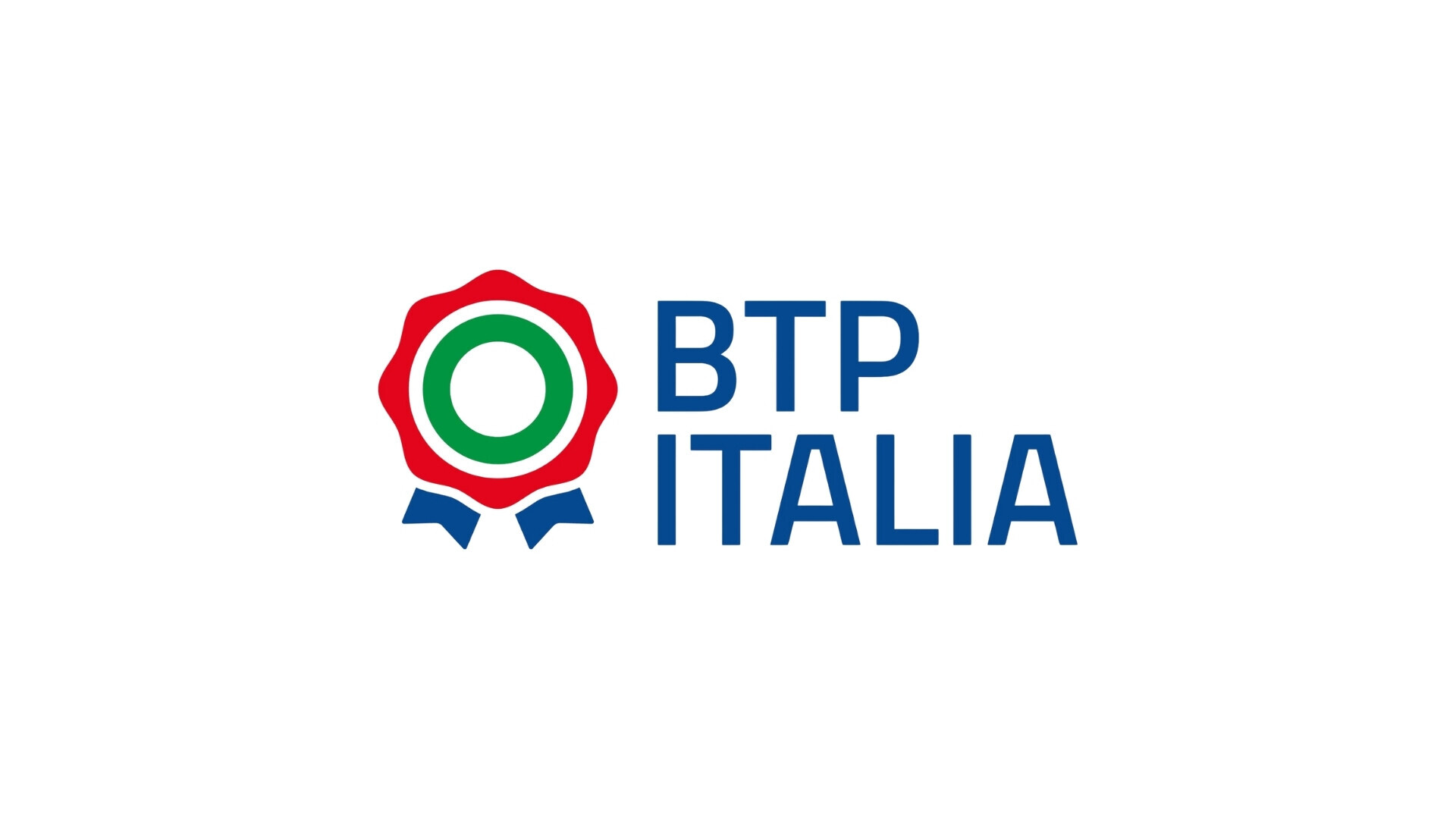 Logo BTP Italia bianco su sfondo neutro