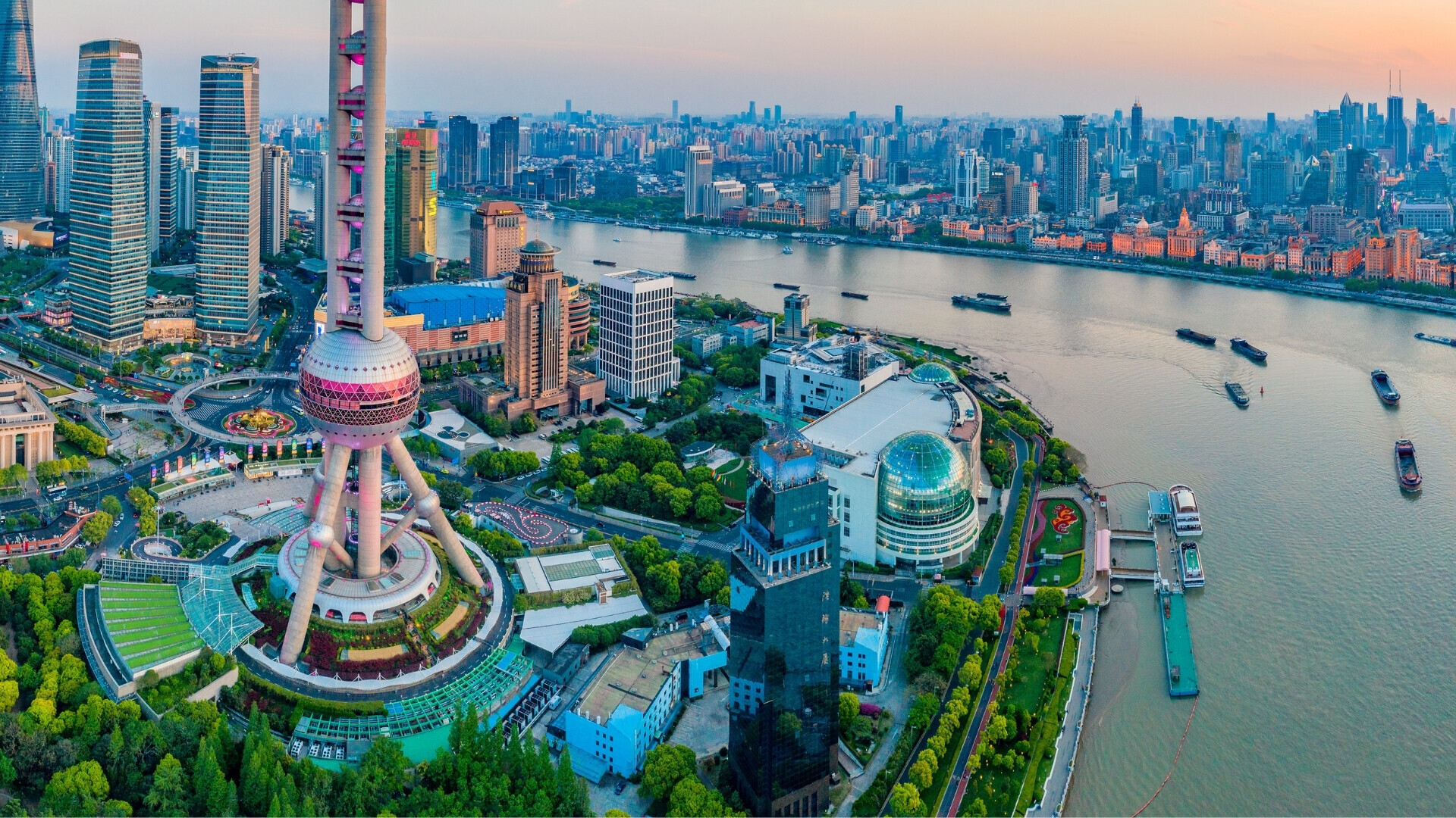 Vista aerea della città Vista aerea di una città
