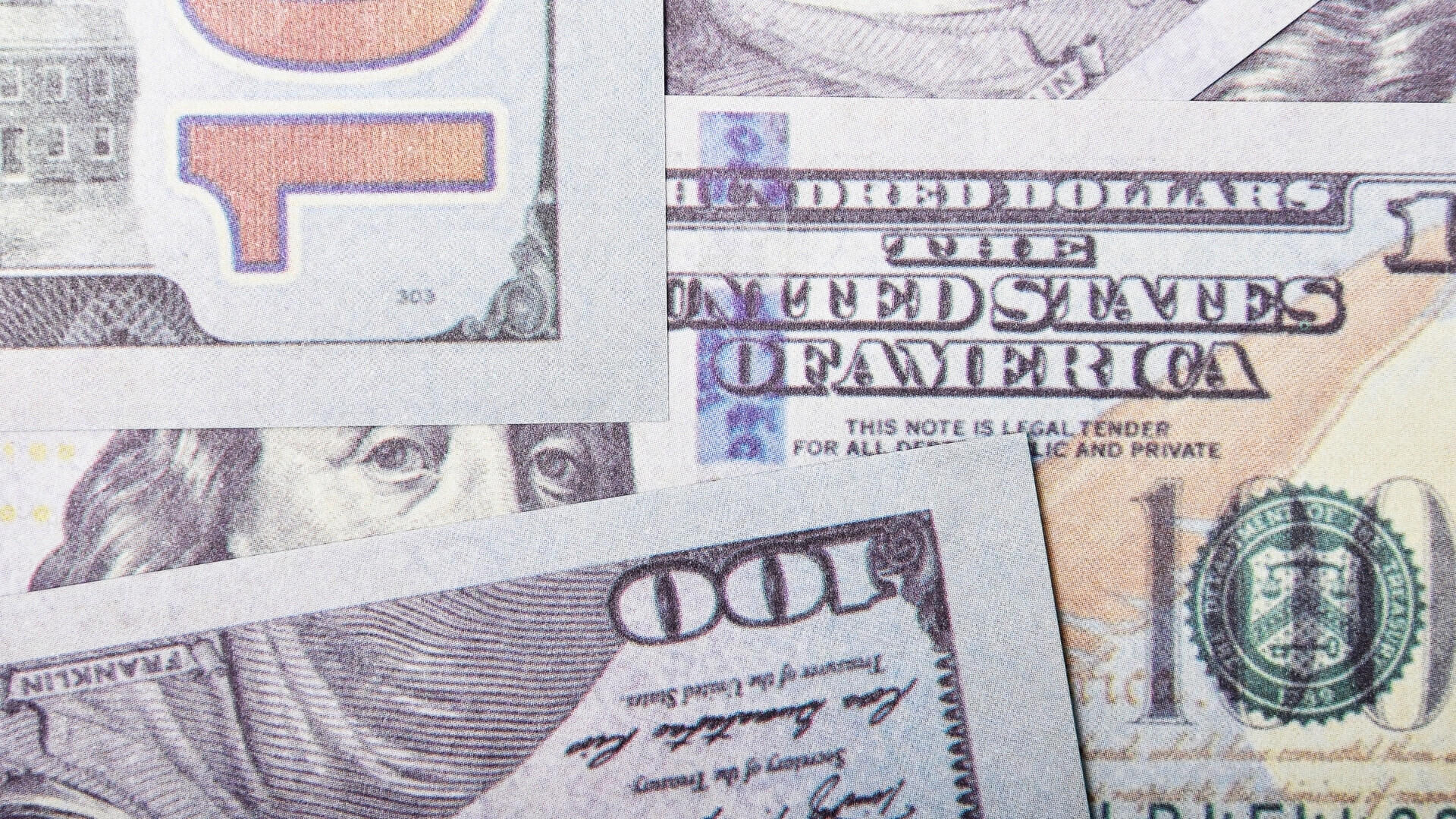 Insieme di banconote in dollari degli Stati Uniti