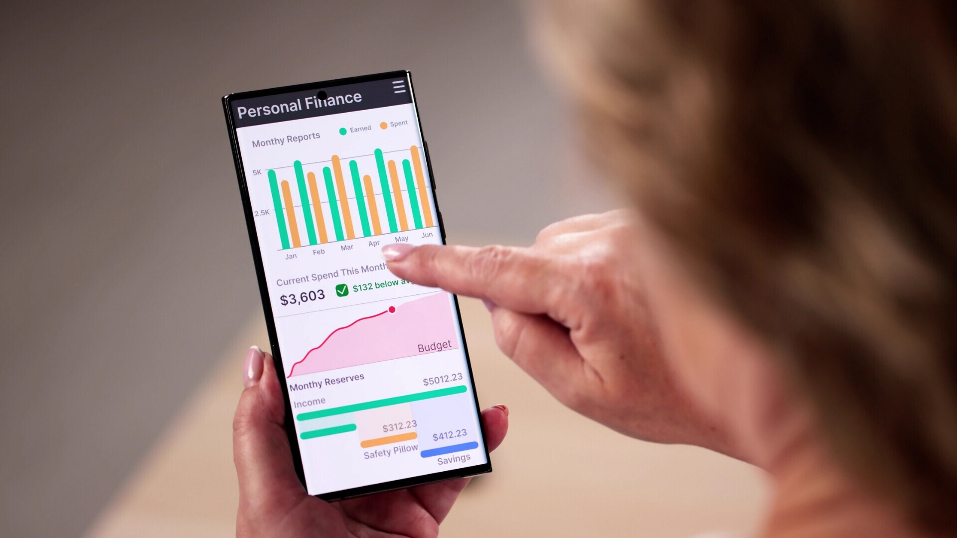 Grafici finanziari con sfondo blu e azzurro