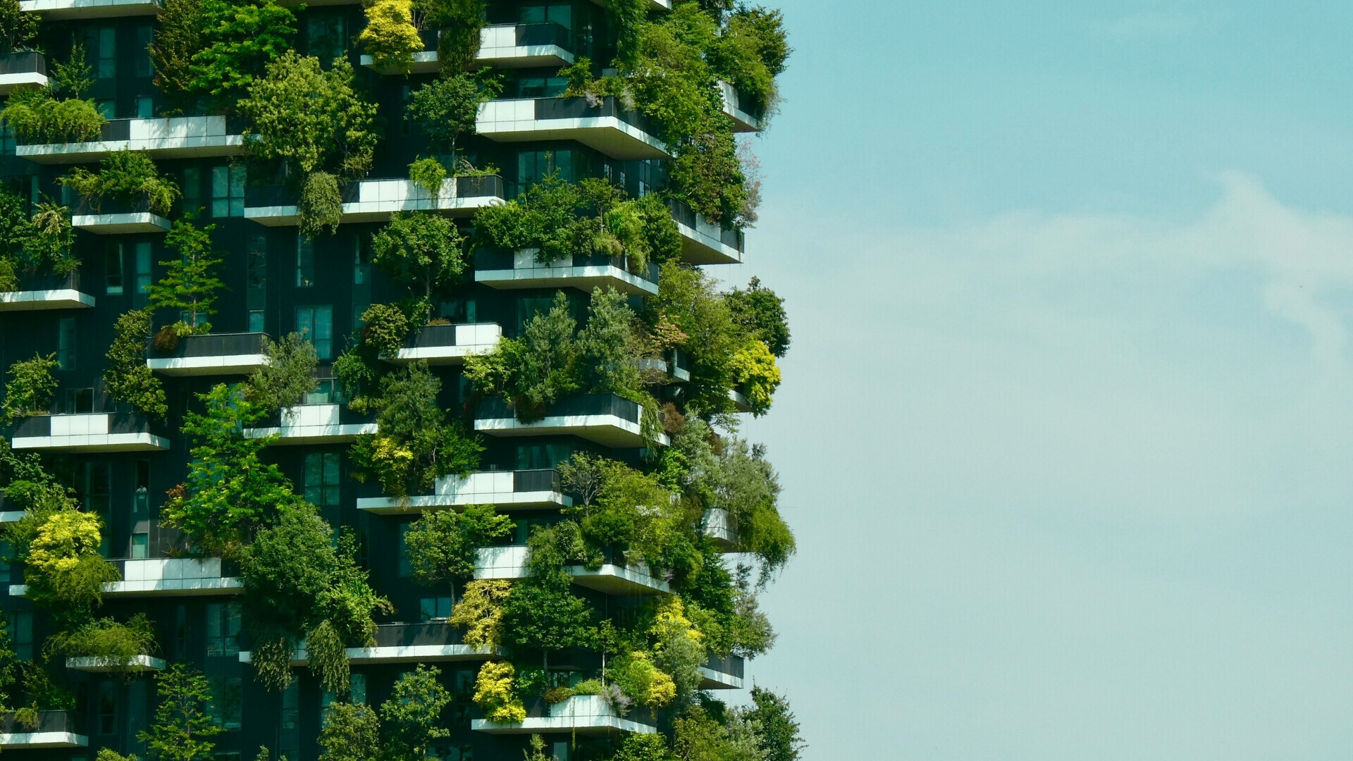 Focus su un particolare del Bosco Verticale, Milano 