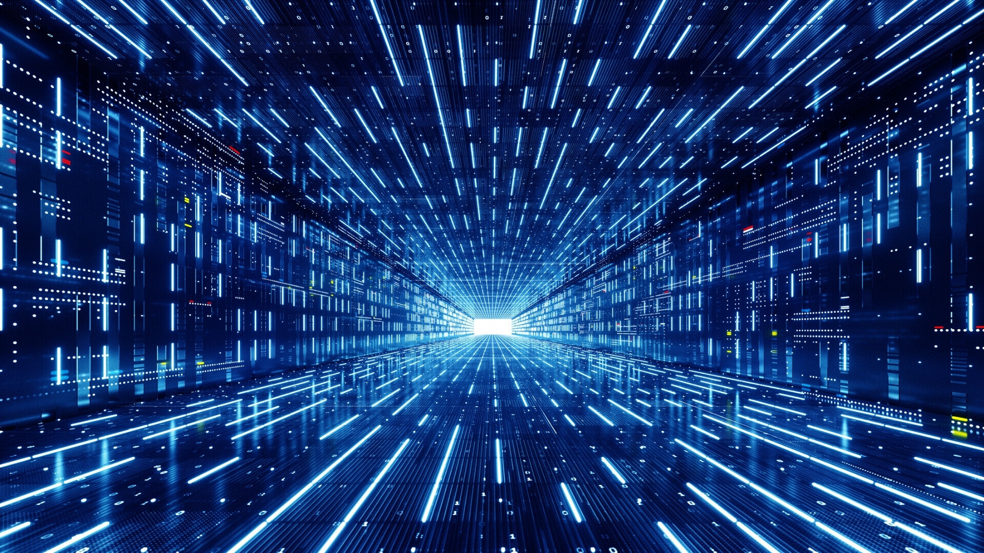 Tunnel dati Immagine digitale generata di un tunnel di dati di forma rettangolare.