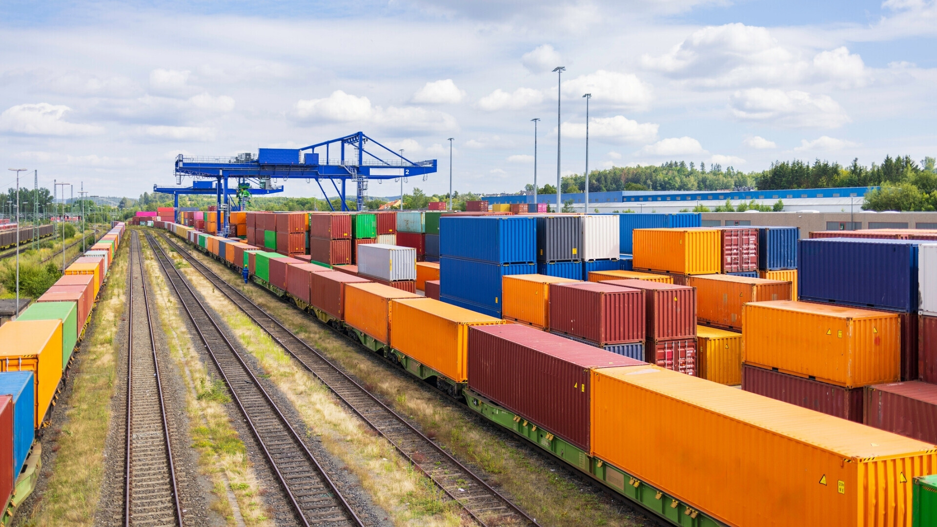 Container merci in terminal portuale Centro logistico o terminal container